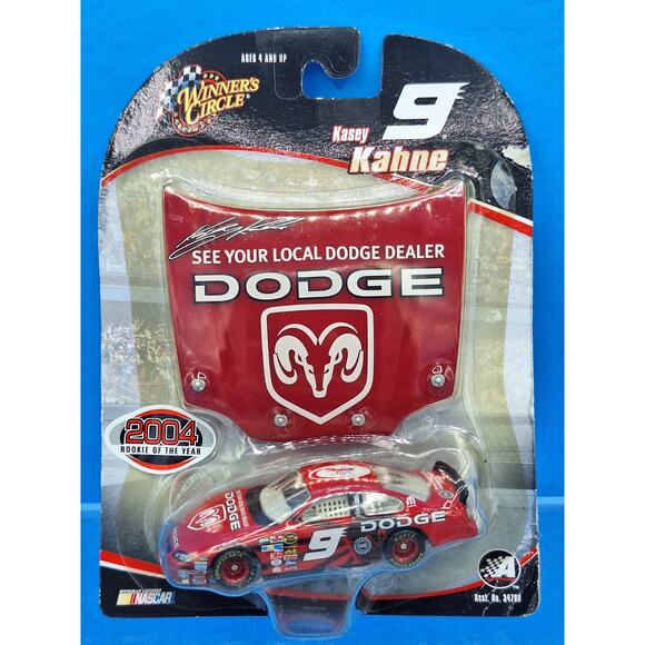 KASEY KAHNE #9 2004 ROOKIE OF THE YEAR DODGE CHARGER 1:64 SCALE NASCAR WITH HOOD - Picture 1 of 5